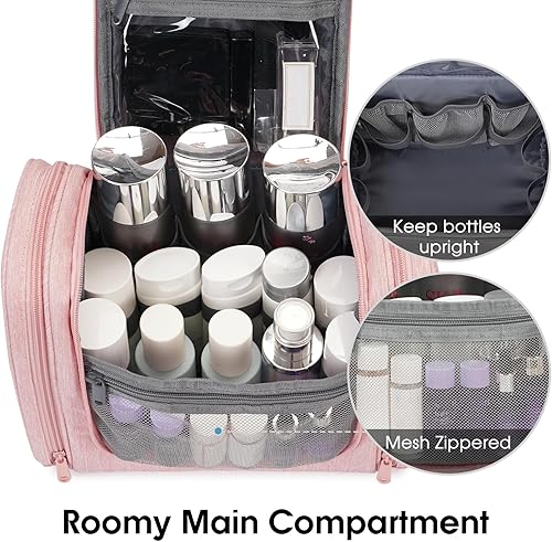 Miniatura 5 de Narwey Neceser colgante para mujer, bolsa de maquillaje de viaje, bolsa organizadora de artículos de tocador para cosméticos, accesorios esenciales,