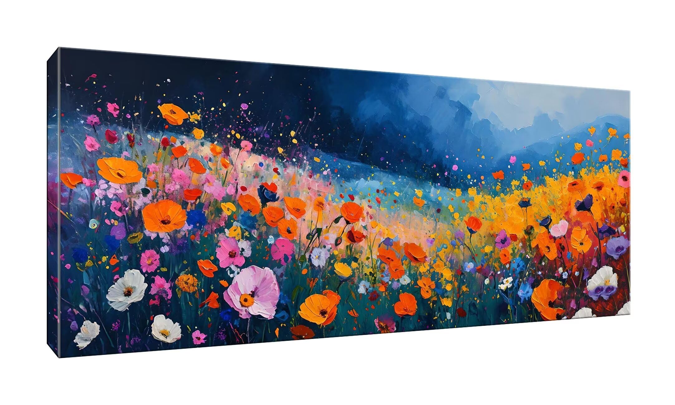 Malen Nach Zahlen Erwachsene, Farbe Blume, DIY Vorgedruckte Leinen Leinwand Anfänger Kinder Ölgemälde Kits, Home Haus Dekorieren Geschenk mit 3 Pinsel und Acrylpigment, 70x140cm (Ohne Rahmen) W-565
