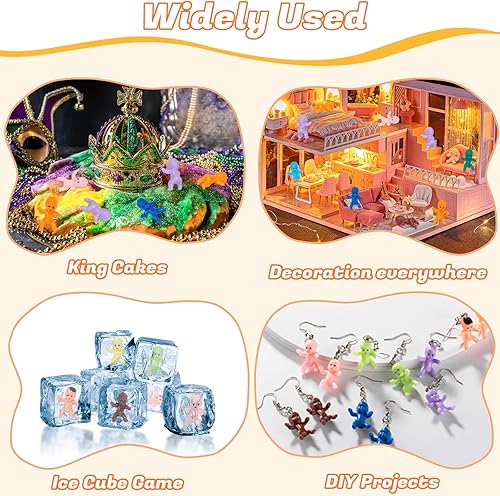 Miniatura 4 de ZYFLSQ 120 mini bebés de plástico de 12 colores pequeñas figuras de bebé de 1 pulgada para bebés pequeños para cubitos de hielo juego de baby shower