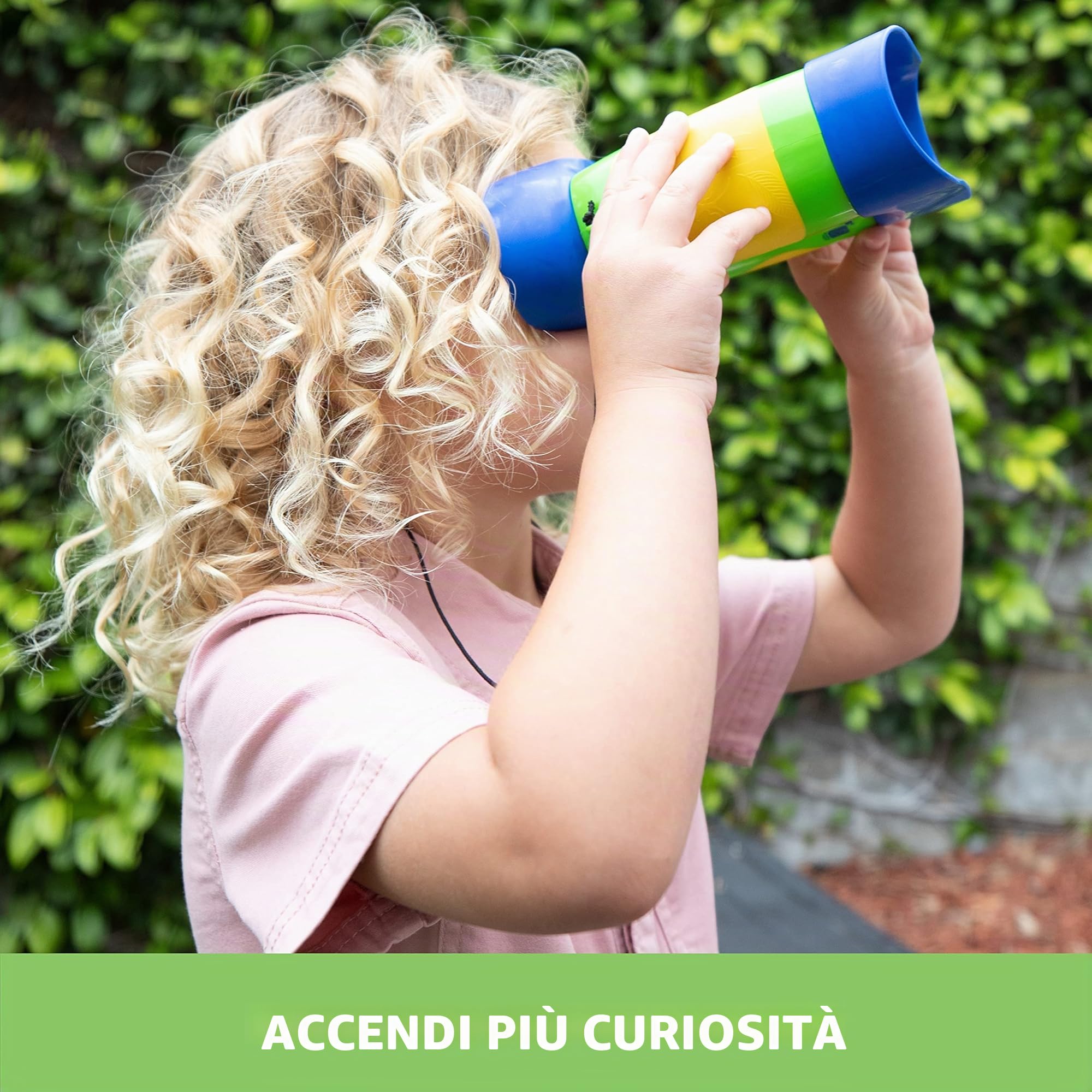 Learning Resources GeoSafari Jr. Kidnoculars – Binocolo Educativo per Bambini 3+, Senza Messa a Fuoco, Gioco da Esterno per Esplorazione e Osservazione della Natura