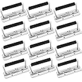 HOIGON 12 Pack Spring Loaded Handle, Surface Mounted Chest Pulls Handle with Rubber Grip, Spring Loaded Drop Handle for Flight Case, Tool Box, Cabinet, Boat