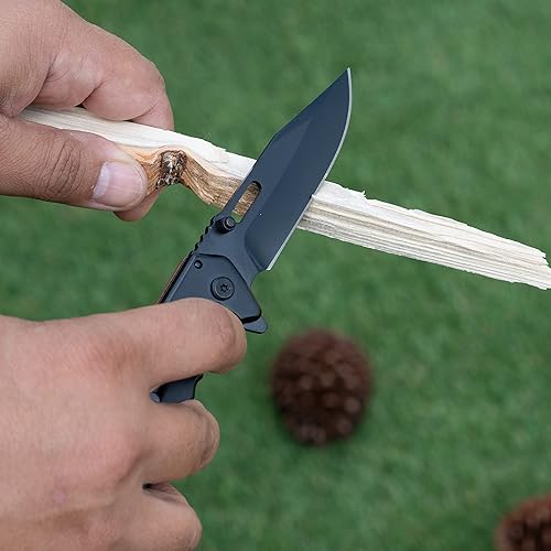 Miniatura 7 de Regalos para hombres, cuchillo de bolsillo de madera de nogal grabado personalizado - 36 iconos, 20 fuentes elegantes - Regalos para el día del