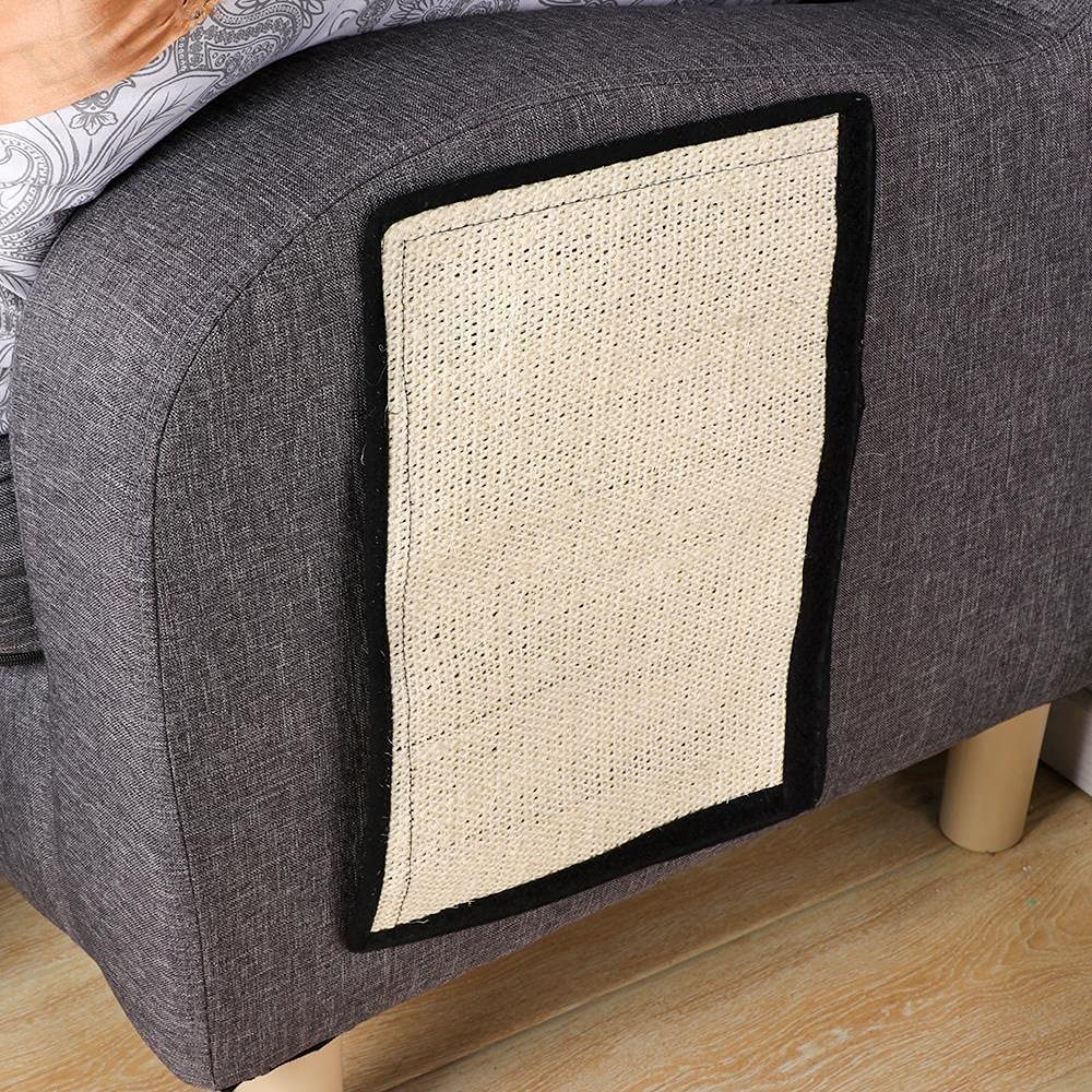 Juguete de Agarre de Gato Alfombrilla De Gato De Sisal Natural, Funda Protectora Para Sofá, Muebles, Protección Contra Arañazos, Alfombrilla Antiestrés, Protección Para Sofá Tableros Afiladores de Uña