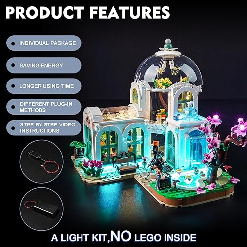 Miniatura 3 de BrickBling Luz LED compatible con Lego Friends Botanical Garden 41757 Building (sin modelo, solo luces), kit de iluminación creativo compatible con