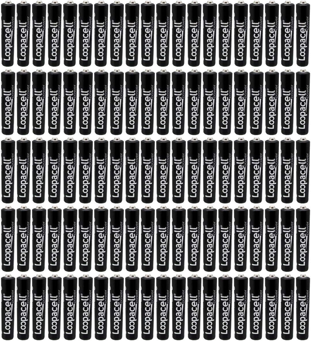 LOOPACELL Pack of 100 E96 AAAA Alkaline Batteries