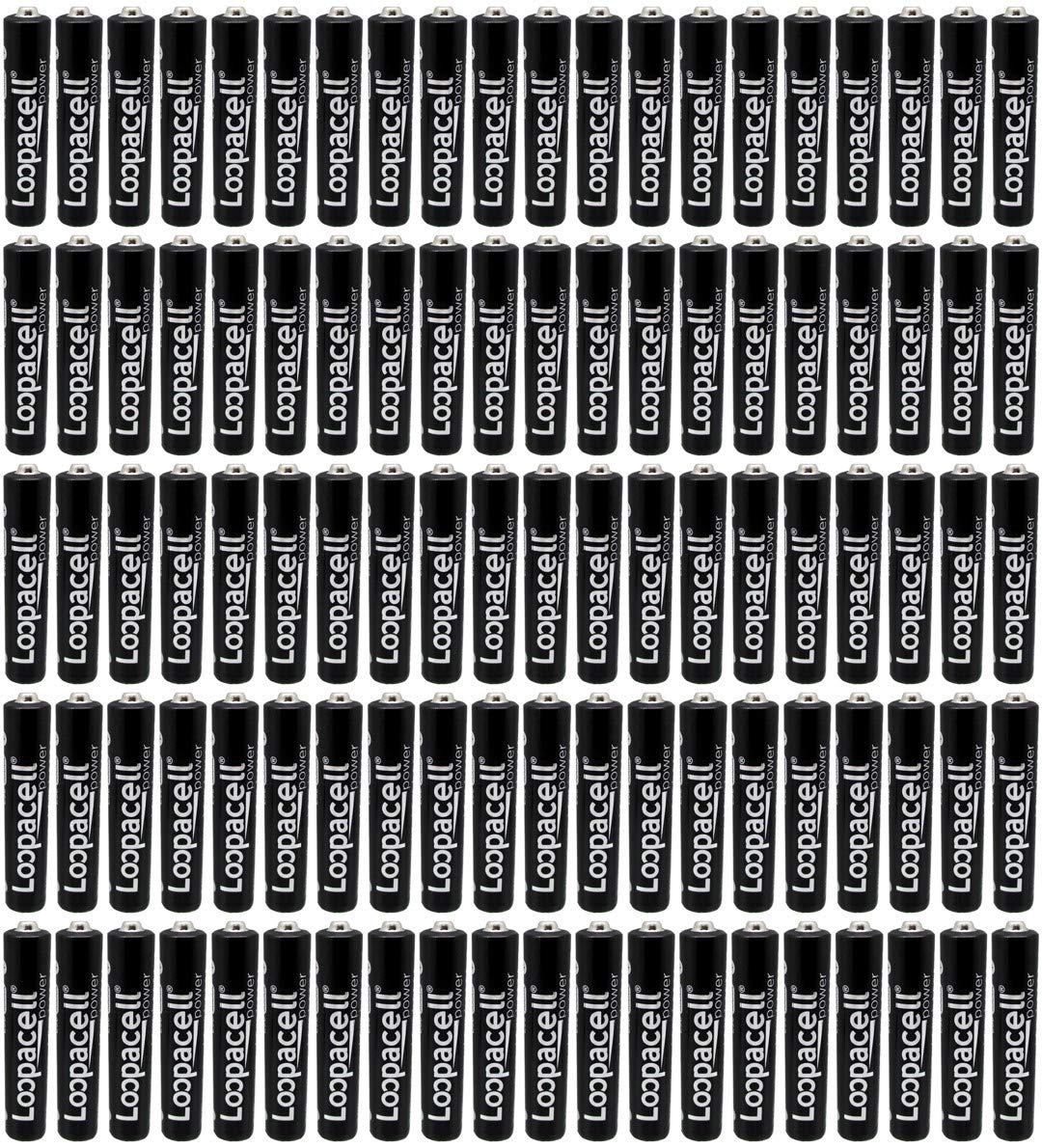 LOOPACELL Pack of 100 E96 AAAA Alkaline Batteries