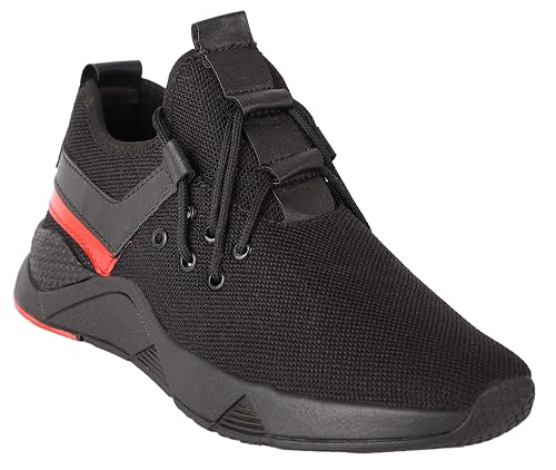 Black Mesh Running Sport Shoes 
