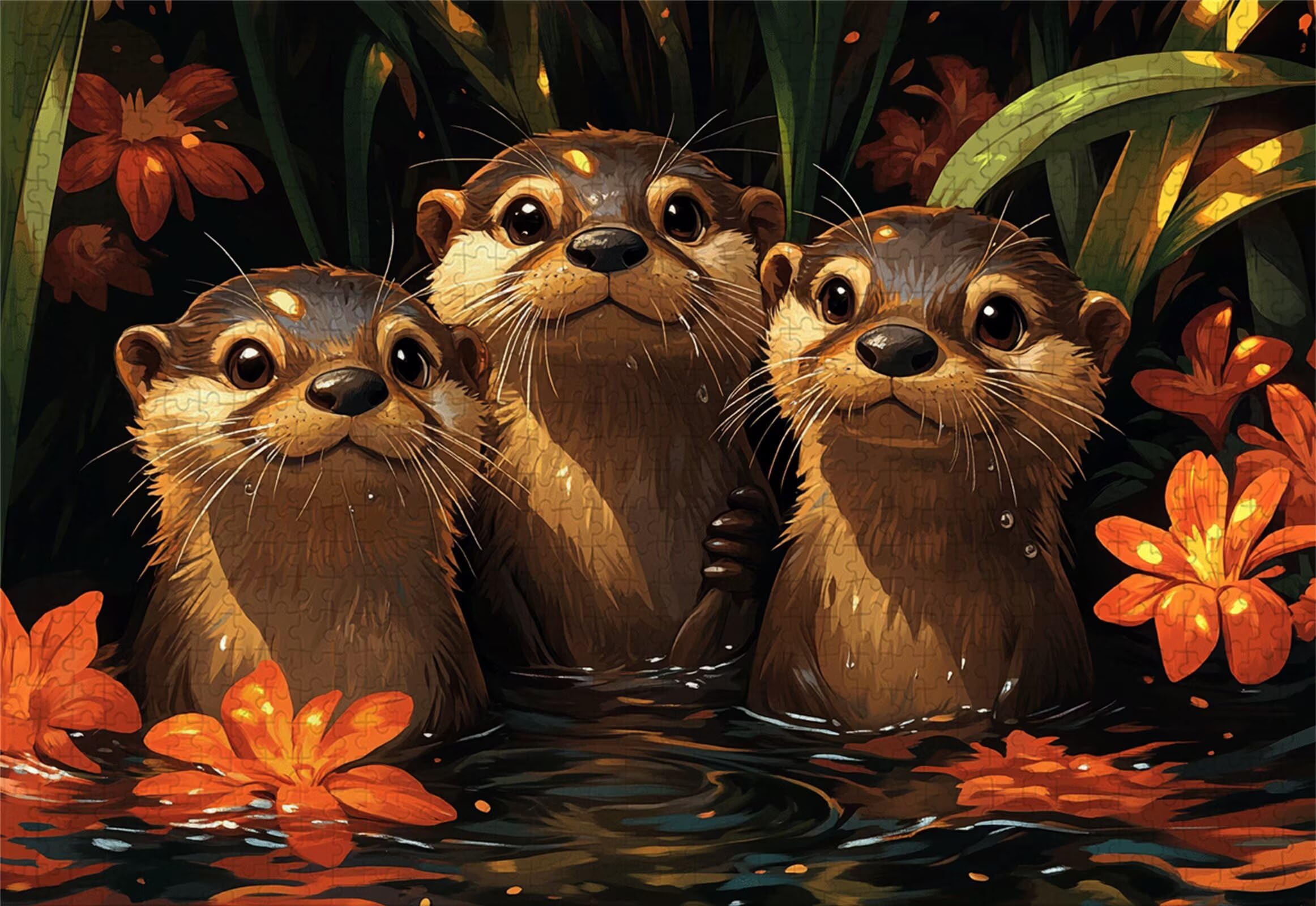 Puzzle 4000 Teile Erwachsene Otter 141x87cm,4000pcs Klassische Puzzles Tier Anspruchsvoll Jigsaw Spielzeug Puzzlespiel Lernspiel Impossible Holzpuzzle Geeignet für alle Altersgruppen Geschenk P-658