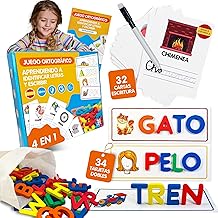 Juegos Infantiles Educativos Montessori Niños 3 4 5 6 Años. Juguetes Niños 3 Años Regalo Juego Educativo 4 Años Para Aprender A Leer Y Escribir, Alfabeto Montessori Tarjetas Y Letras De Madera.