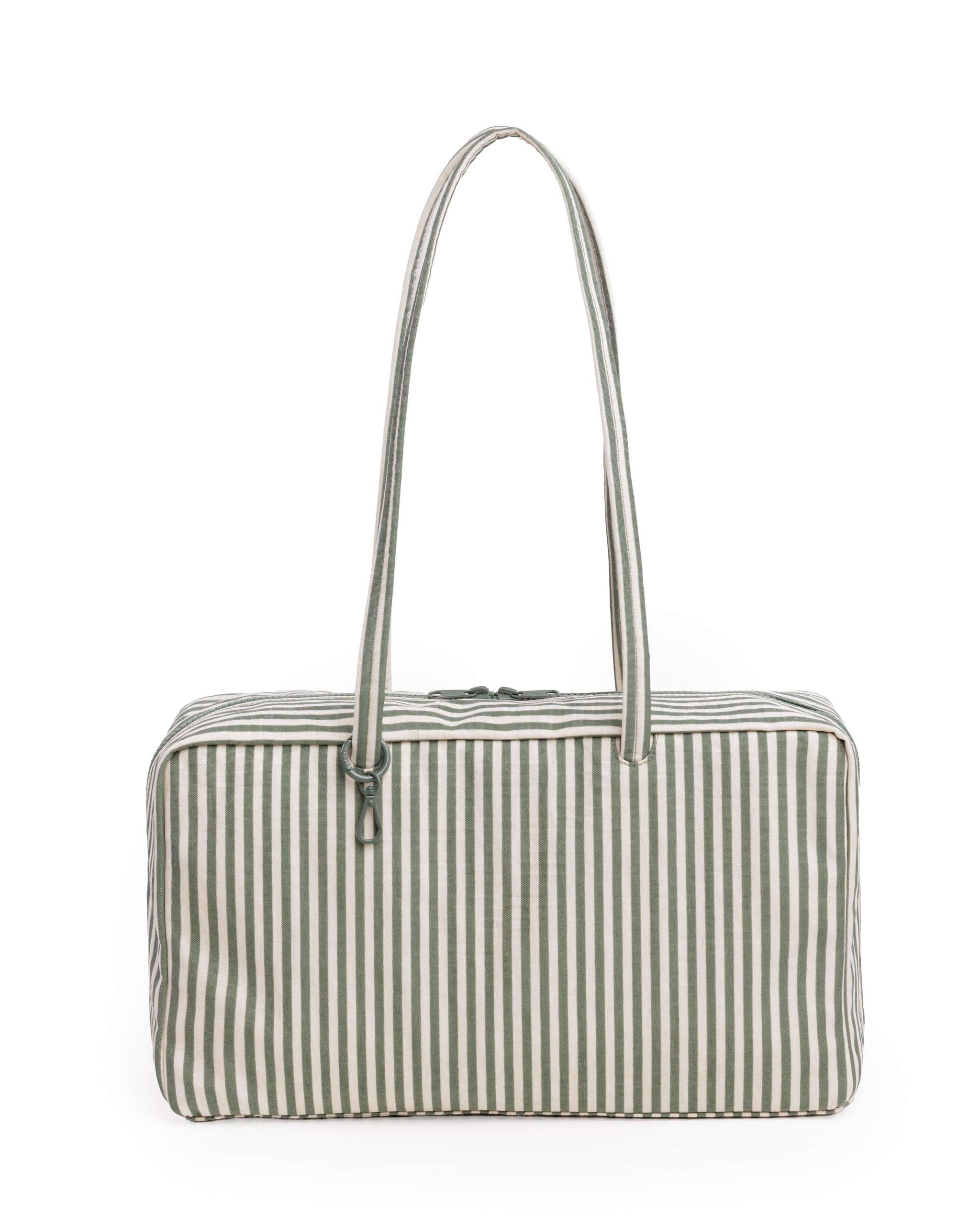 BAGGU Medium Nylon Bowler Bag - Sage Stripe