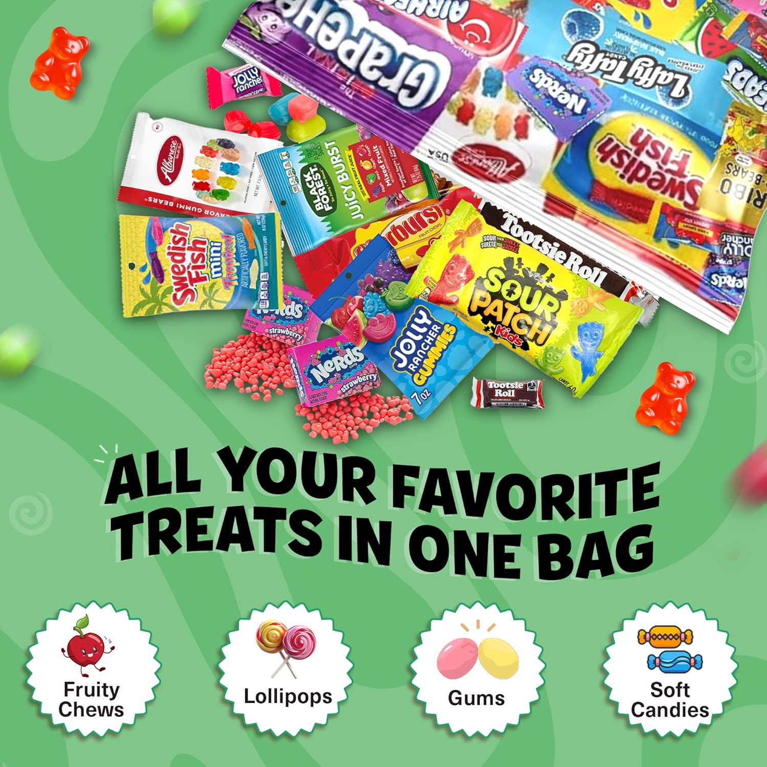 ULTIMATE Assorted Classic Candy Mix Variety Pack, (4 Lbs.) Mega Variety! Fun Size, Individually Wrapped Minis, Bulk Assortment, Perfect Treat Mix For Candy Bowls, Parties, Parades & Piñatas! (4 Pounds)