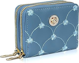 nfi essentials Small Wallet for Women, PU Leather Mini Clutch Wallet for Girls, Dual Zipper Wallets, Credit Card Holder Coin Purse for Girls-picture-12