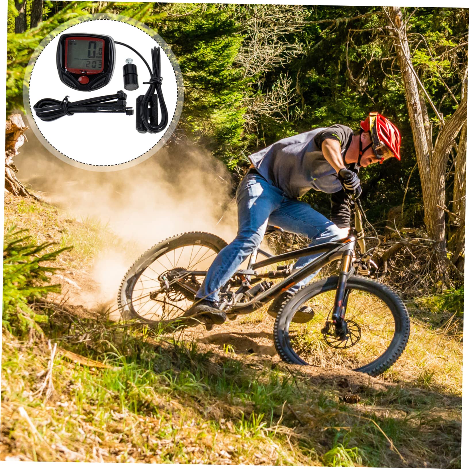 ifundom 2 Sets Portable Rainproof Bike Speedometer with Backlight LCD Display Easy Installation Odometer for Cycling Supplies Accurate Measurement for Bicyclists and Fitness Enthusiasts