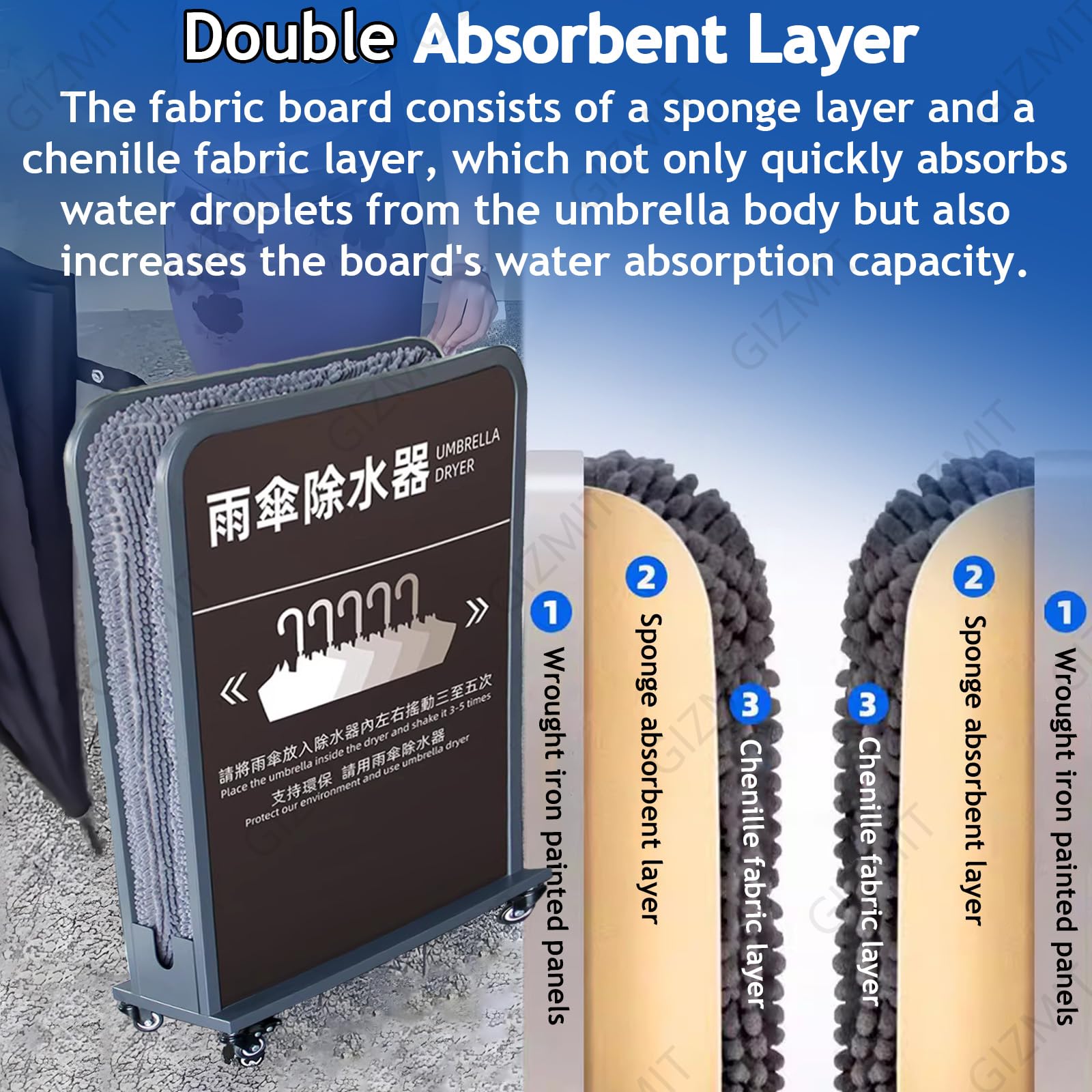 Amazon｜濡れた傘乾燥機、傘のしずく除去器、吸水性傘立て、水滴吸水性