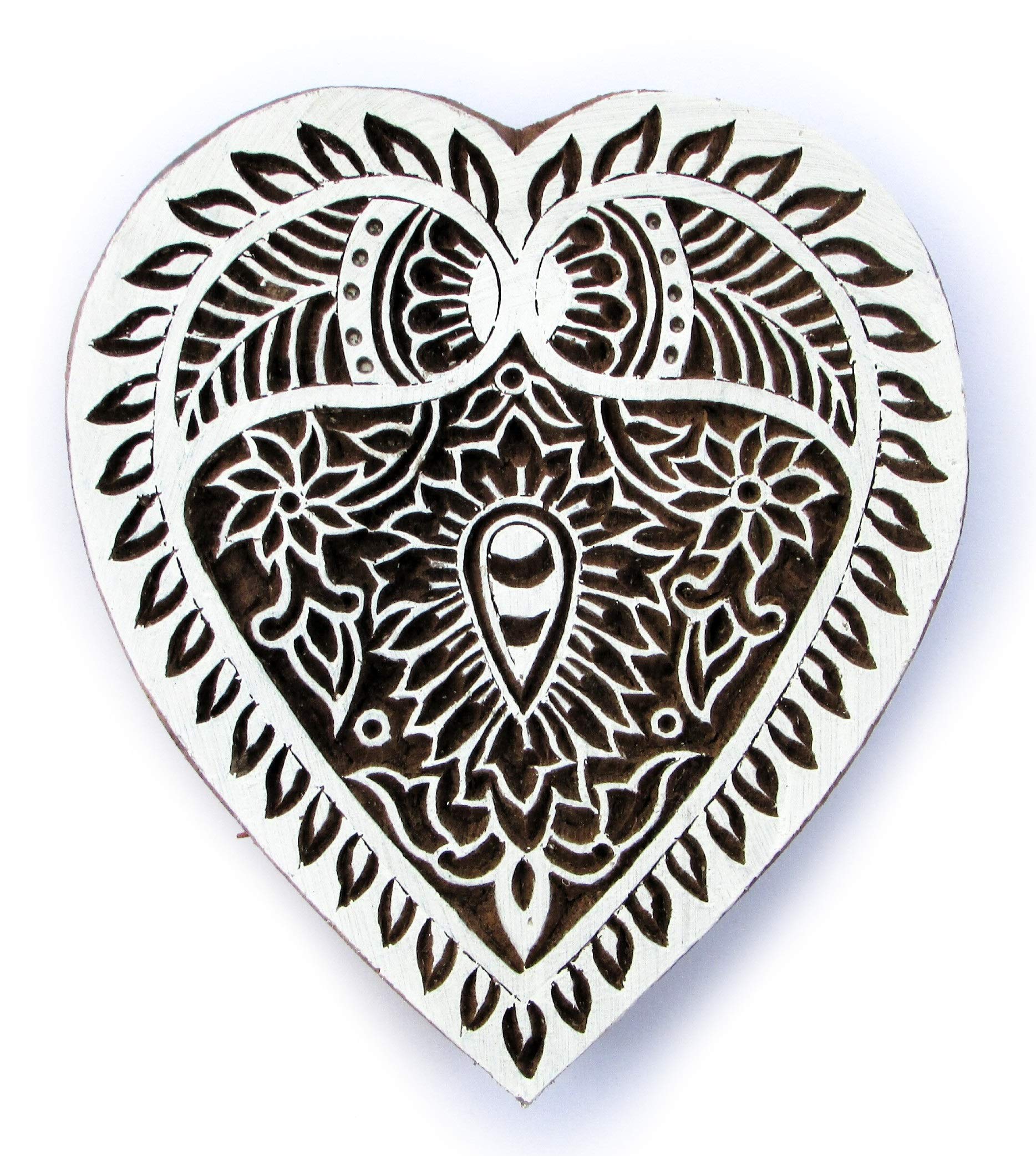 Wooden Printing Stamp (SIZE: 4 x 4 inches) heart shape wooden printing blocks | textile printing blocks | block printing stamp |stamp for printing | printing block for fabric | Block Hand-Carved| Pottery Crafts and Textile Printing | USE: This Product Print on Fabrics, Paper etc-image-13