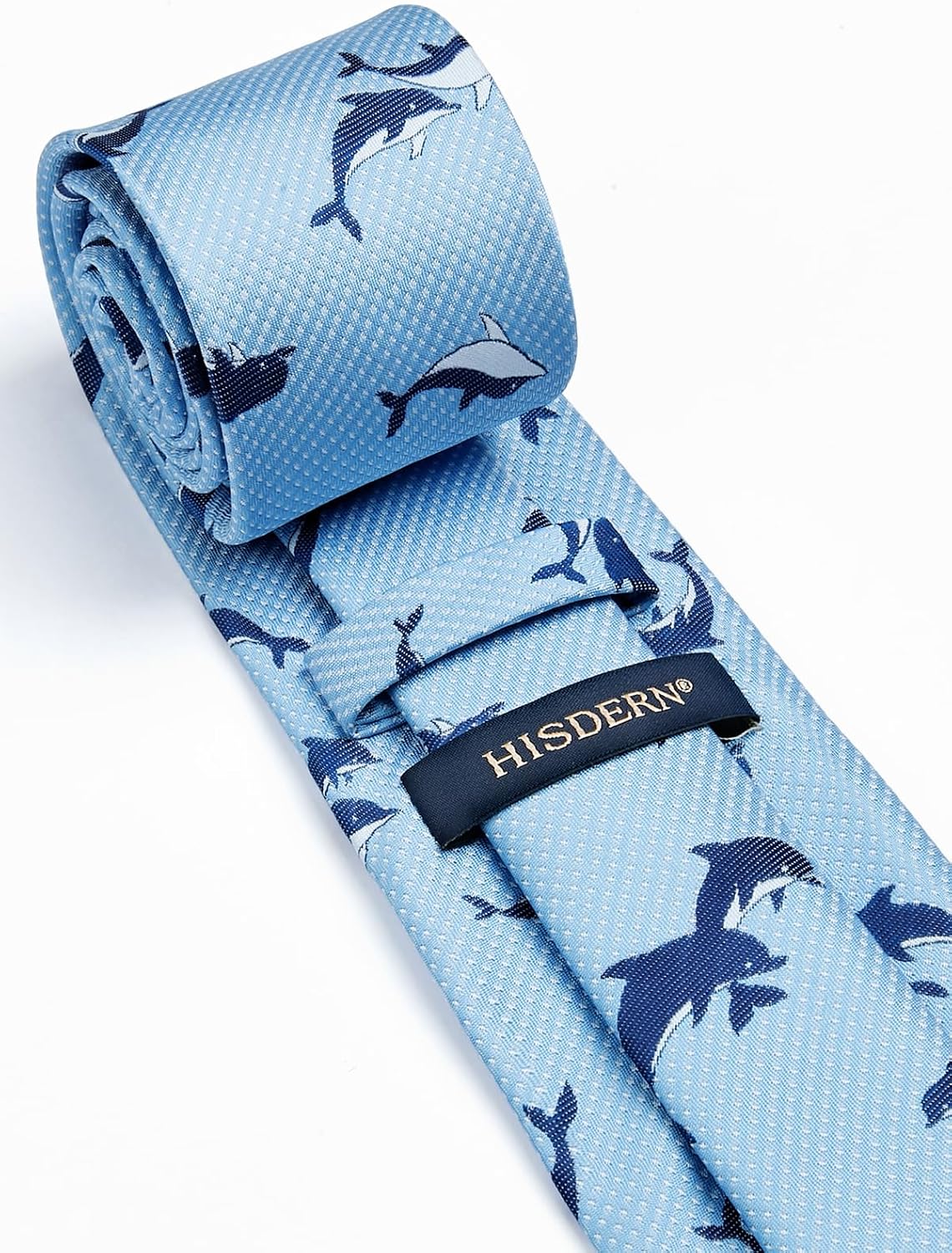 HISDERN Ties for Men Classic Animal Tie and Pocket Square Set Jacquard Woven Silk Neckties Handkerchief Wedding Party image 4