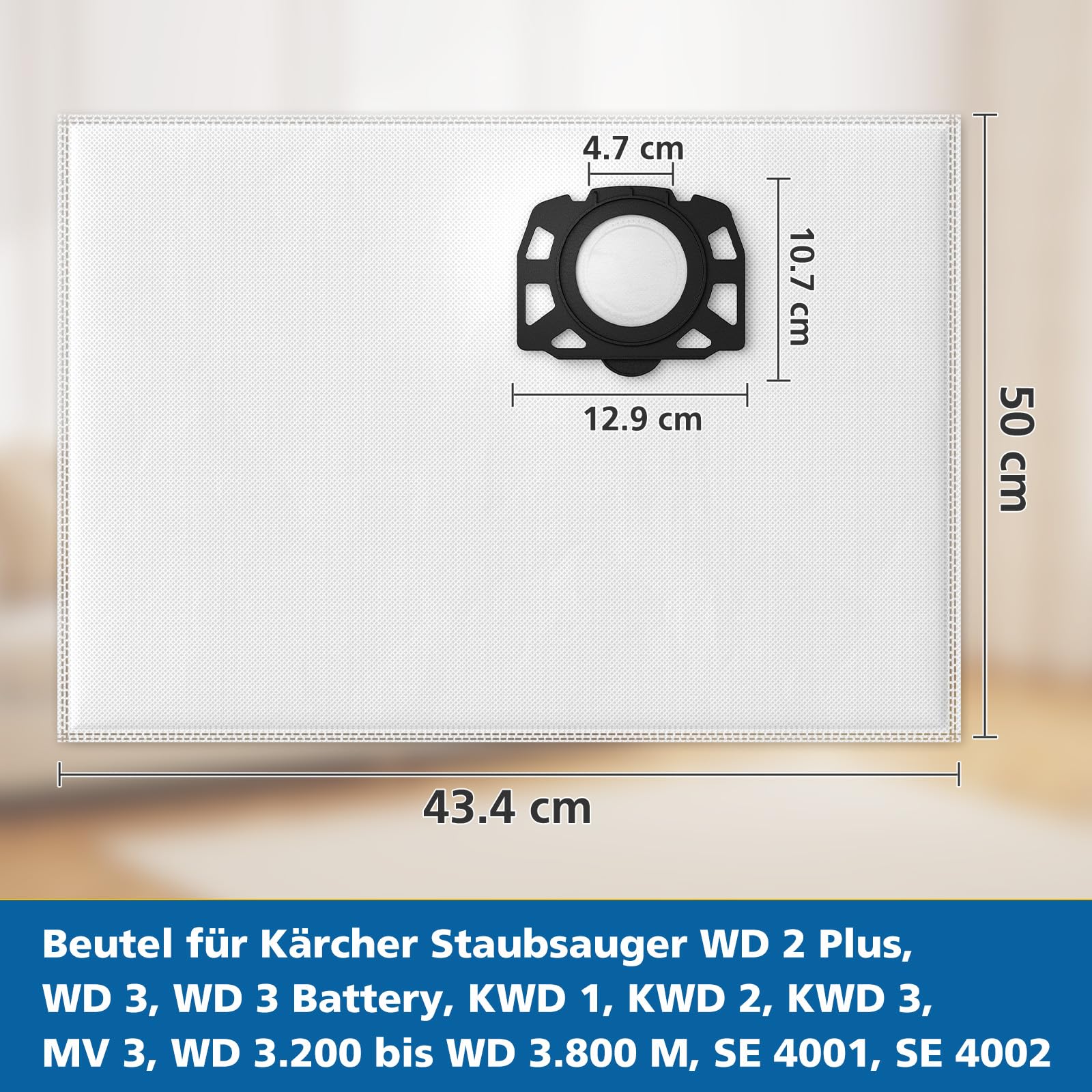 12 KFI 357 Staubsaugerbeutel – Passend Für Kärcher WD2, WD3, KWD1–3, SE4001, SE4002 – Ersetzt 2.863-314.0