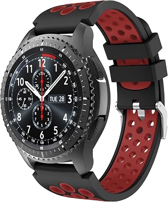 💎 83% MEGA DEAL! Compatibile con Cinturino Gear S3 Frontier/Classic/Galaxy Watch 46mm/Galaxy Watch 3 45mm Cinturino 22mm Braccialetto di Ricambio Silicone Sportivo per Gear S3/Moto 360 2nd Gen 46mm