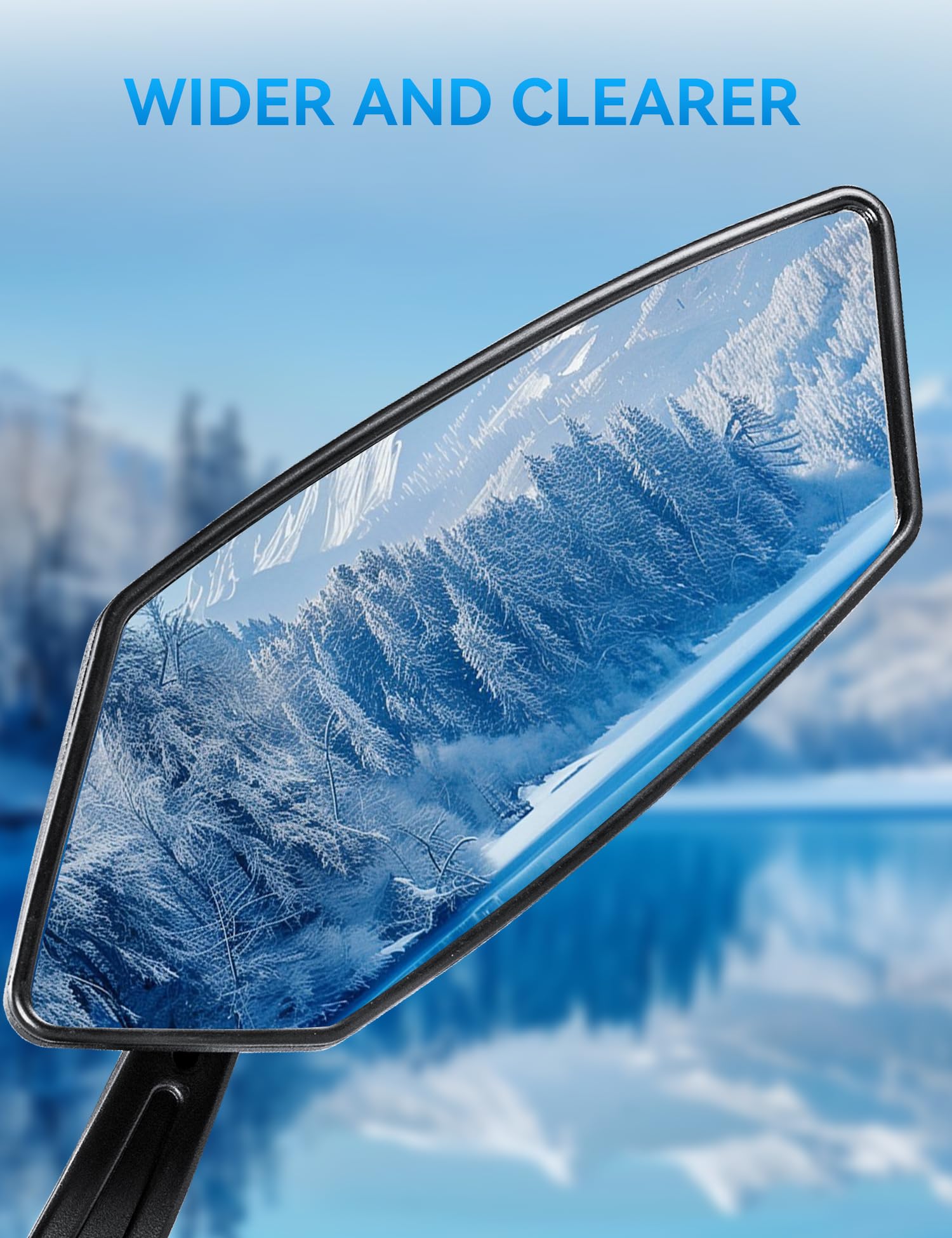 Bike Mirror Handlebar Mount 360° Adjustable 2pcs, Accessories Bike Side Mirror, E Bike Mirrors for Handlebars, Scooter Mirrors for Handlebars with Scratch Resistant Glass, E Bike Rear View Mirror