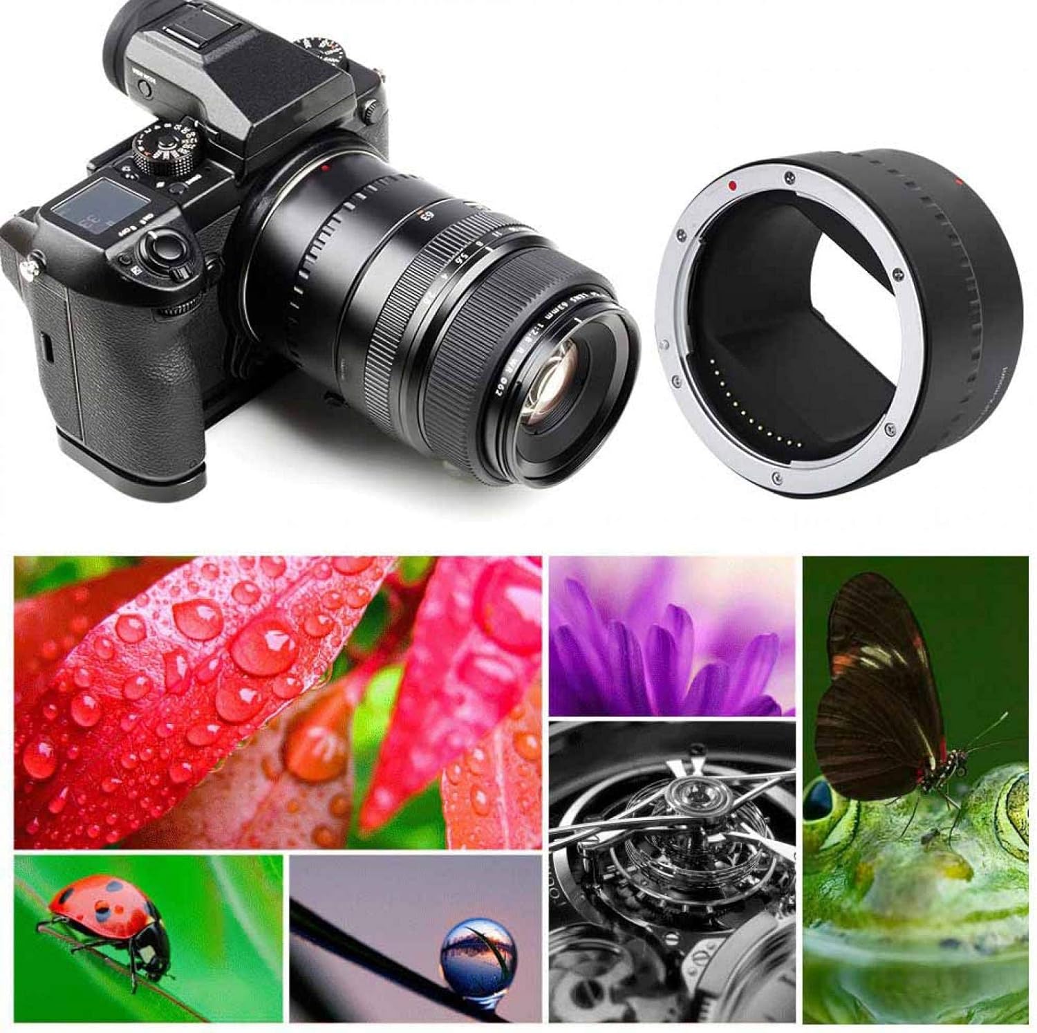 Sxhlseller Macro Extension Tube with Front & Rear Cover, DG-GFX 45mm Auto Focus Macro Extension Tube for Fuji GFX50R/S - Image 3