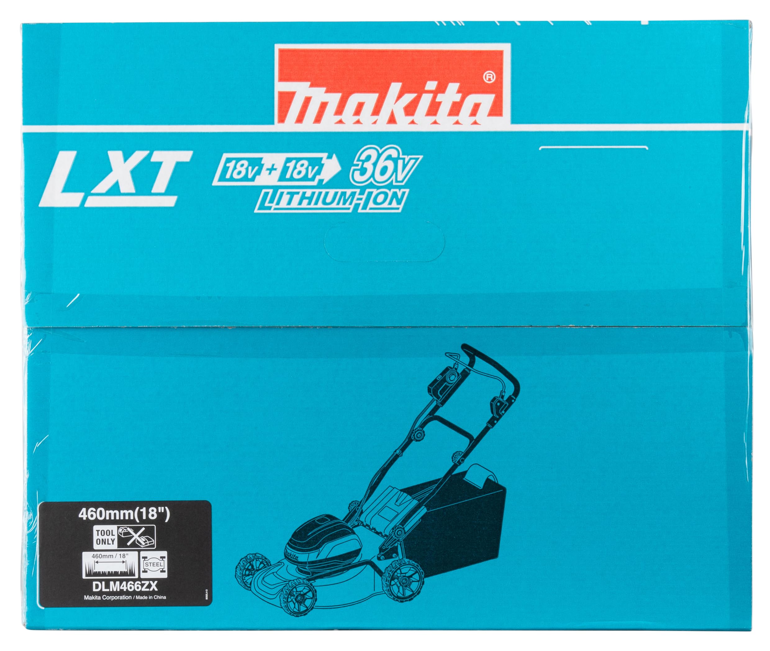 Makita DLM466Z Akku-Rasenmäher, 2X 18V (ohne Akku, ohne Ladegerät)