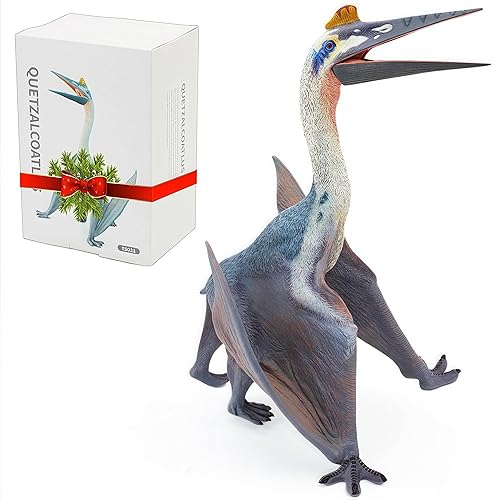 Gemini&Genius Pteranodon Toy for Kids, Quetzalcoatlus Dinosaur Action Figure, Pterodactyl Figurine, Large Flying Dinosaur Toy, Realistic Pternanodon Gift for Kids Display and Play - Quetzalcoatlus