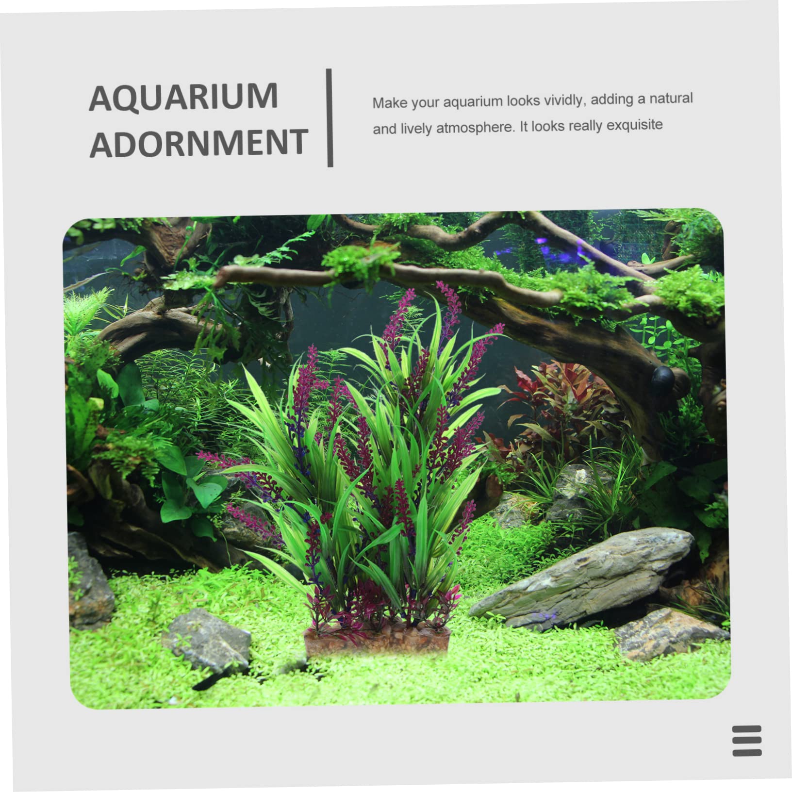 YARNOW 4 Piezas Plantas acuáticas Artificiales tubería de Acuario Tanque Adornos Acuario decoración pecera Planta de Artificial Plantas Artificiales para el plastico