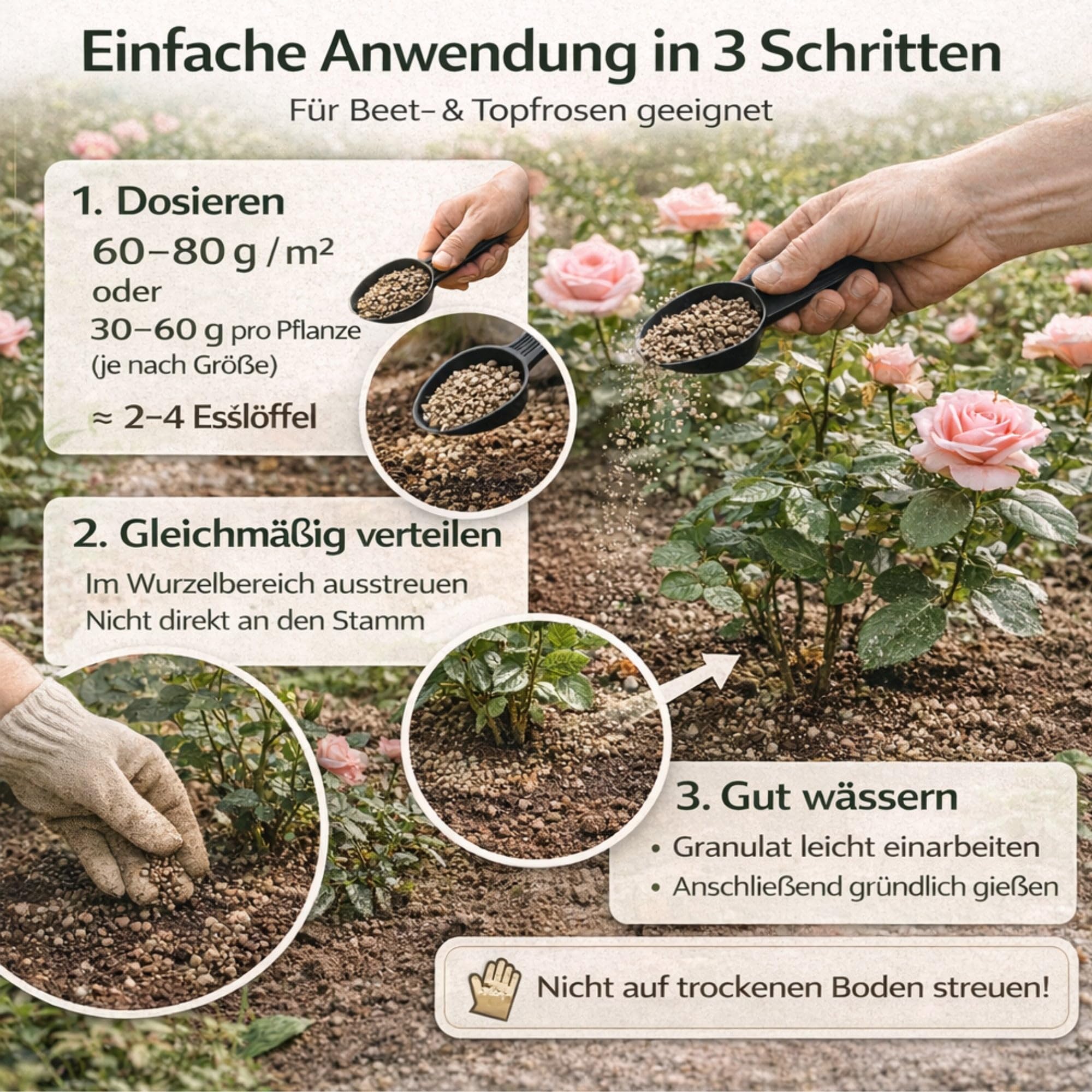 Rodopi Bio Rosendünger 7 Kg – Organischer Langzeitdünger 7-3-8 mit Eisen – 3 Monate Wirkung