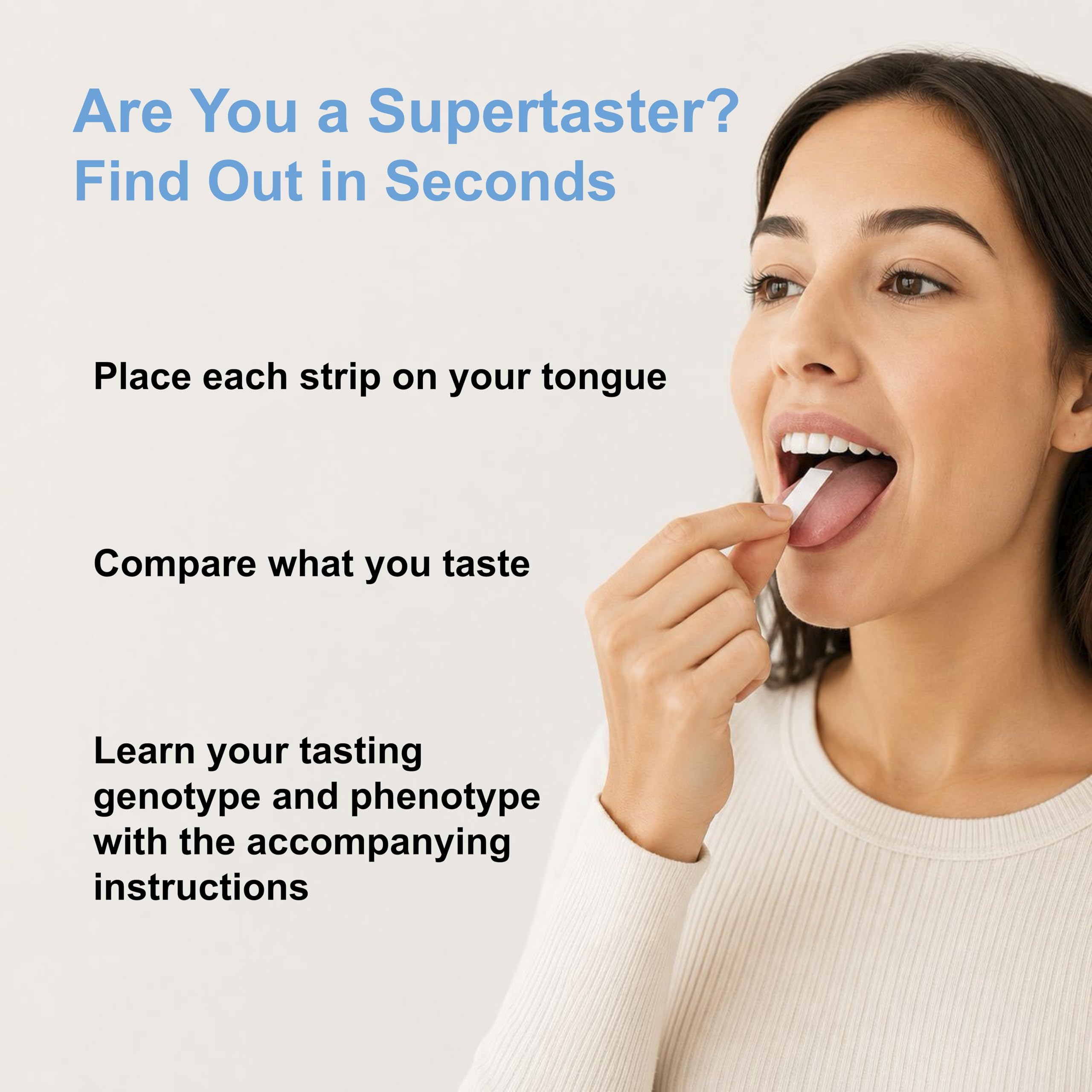 Super Taster Test Kit Classroom Lab 100 Complete Experiments | Taste genetics kit PTC strips sodium benzoate thiourea control paper classroom pack 100 experiments made in USA product thumbnail 3