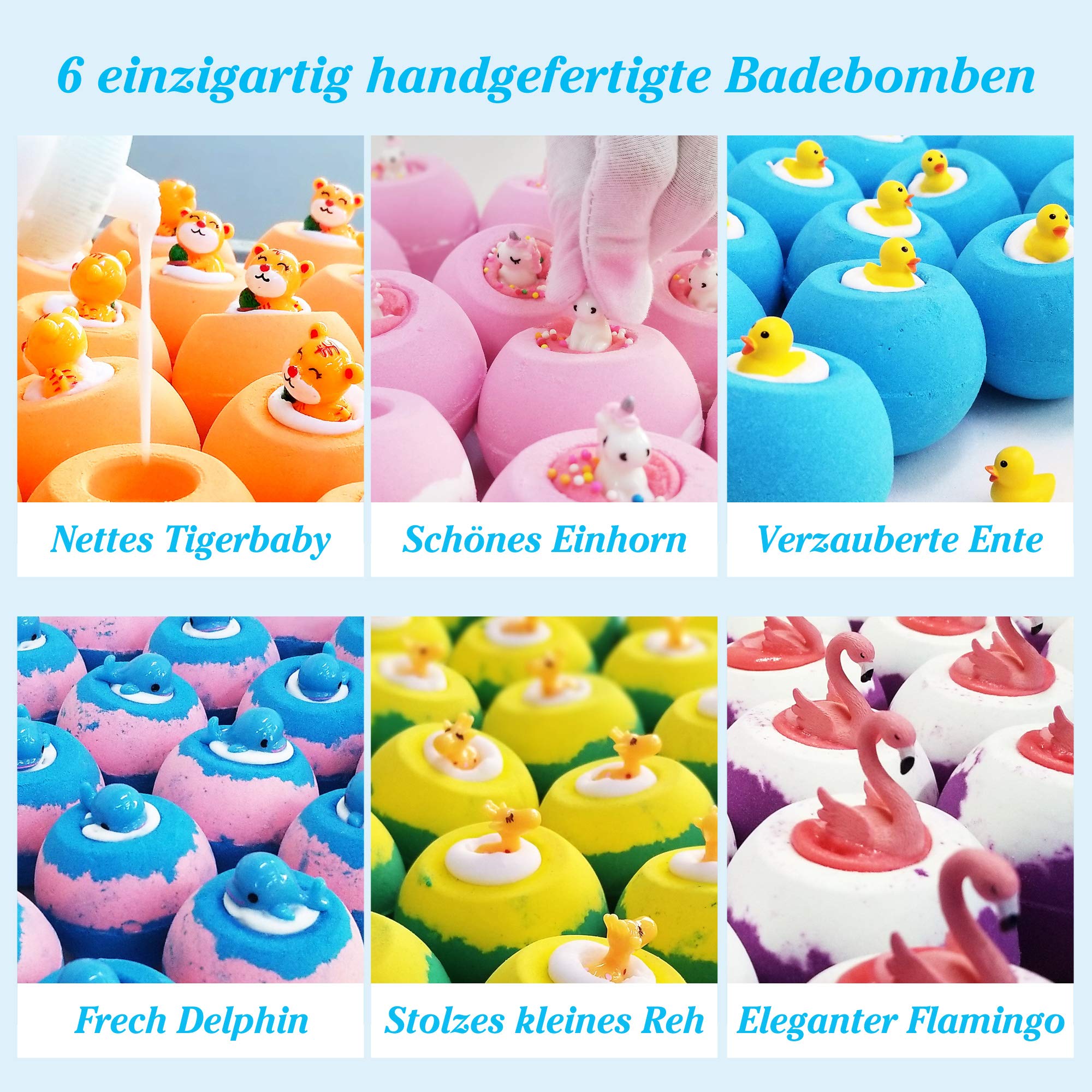 Bombe de Bain, Boules Effervescentes Avec Jouet, Boule de Bain Enfant, Boule de Bain Enfant Effervescent, Bombe de Bain Coffret Bain, Anniversaire Noël Halloween Cadeaux pour Filles, Garçons
