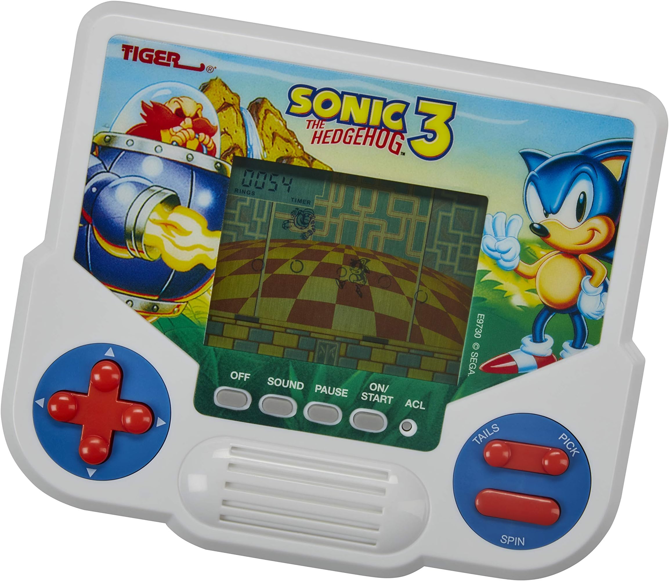 Hasbro Gaming Tiger Electronics Sonic the Hedgehog 3 Electronic LCD Video Game, Retro-Inspired Edition, Handheld 1-Player Game, Ages 8 and Up