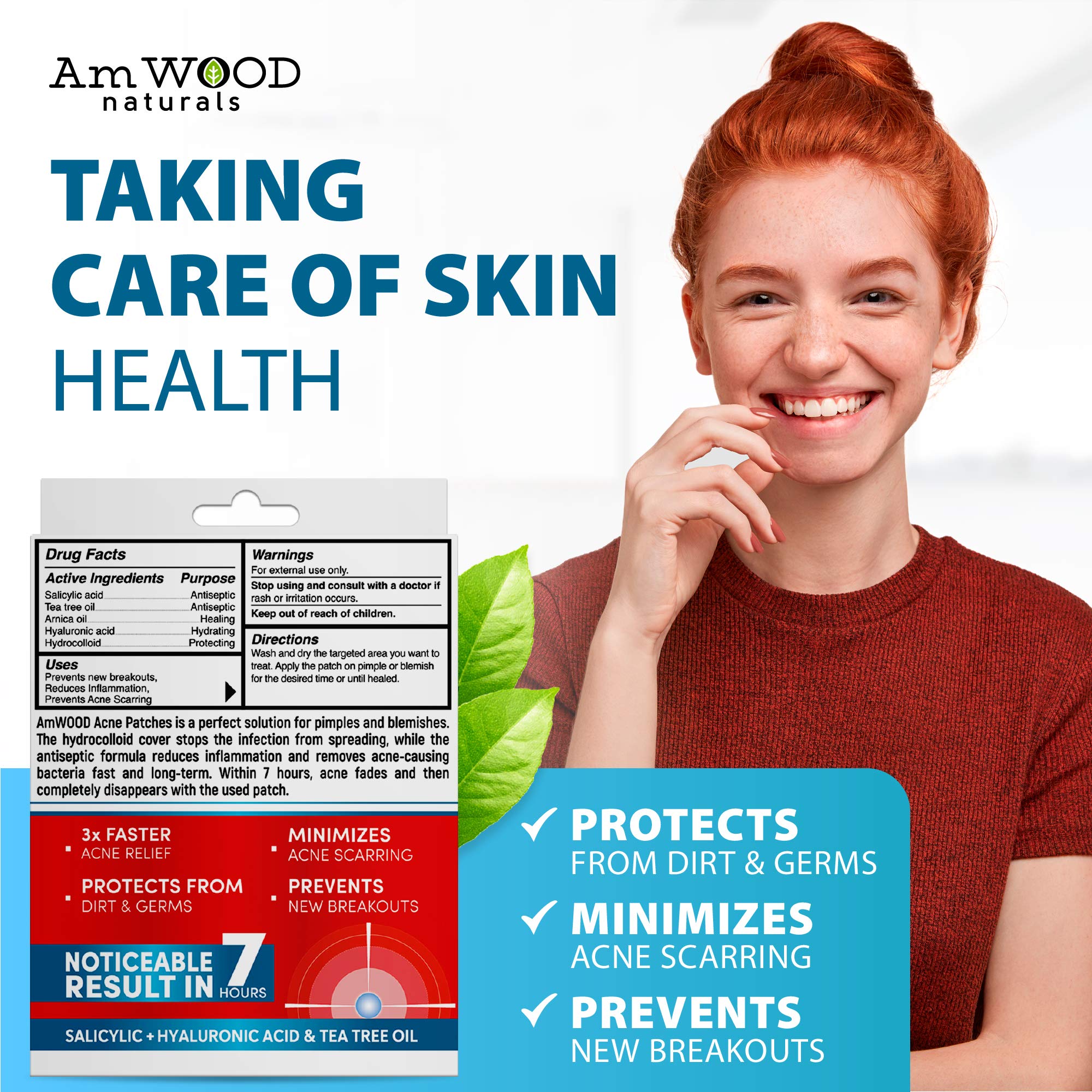 Buy Acne Patches Hydrocolloid Bandages with Salicylic & Hyaluronic