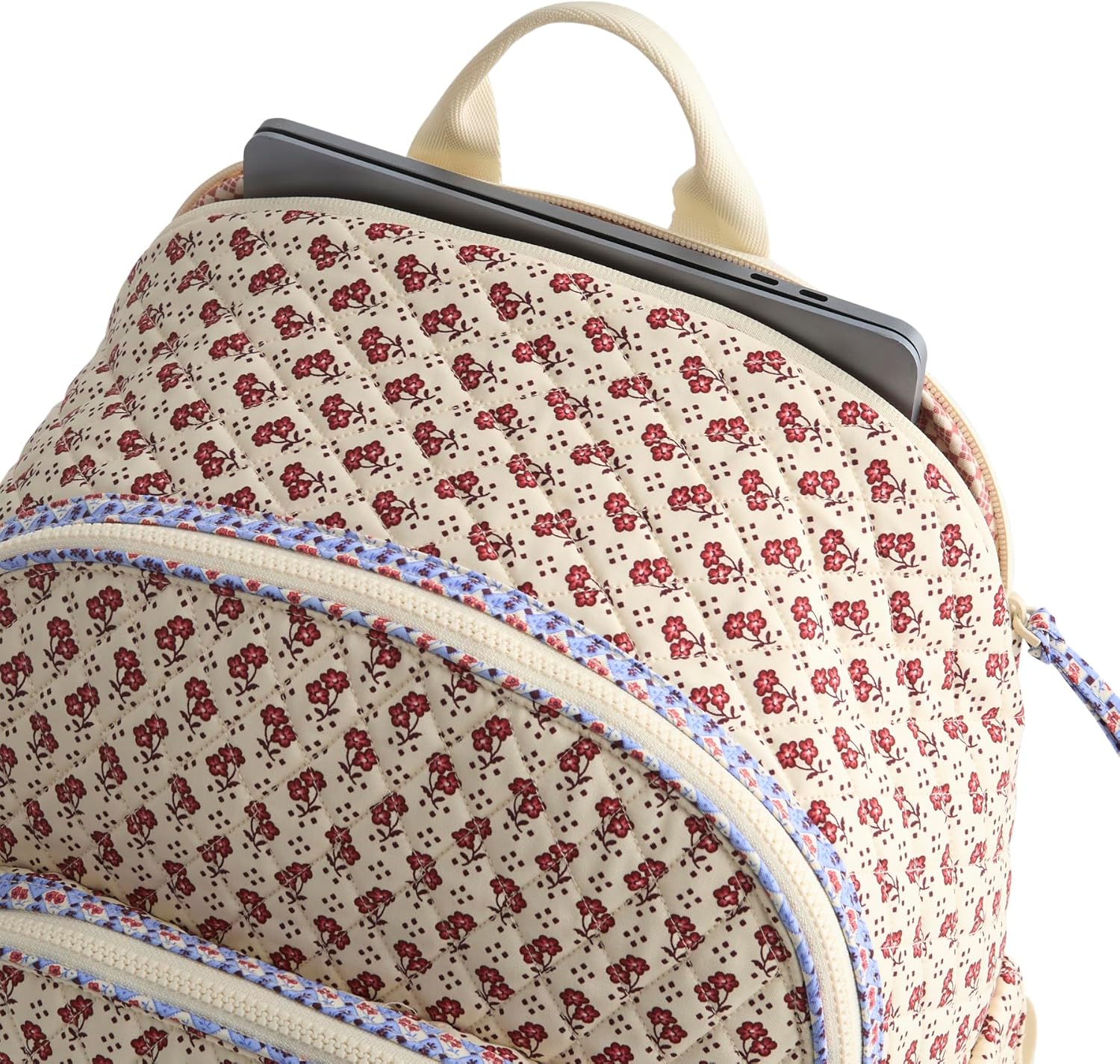 Vera Bradley Women's Premium Cotton Bancroft Backpack, Rachel Ditsy, One Size - Image 5