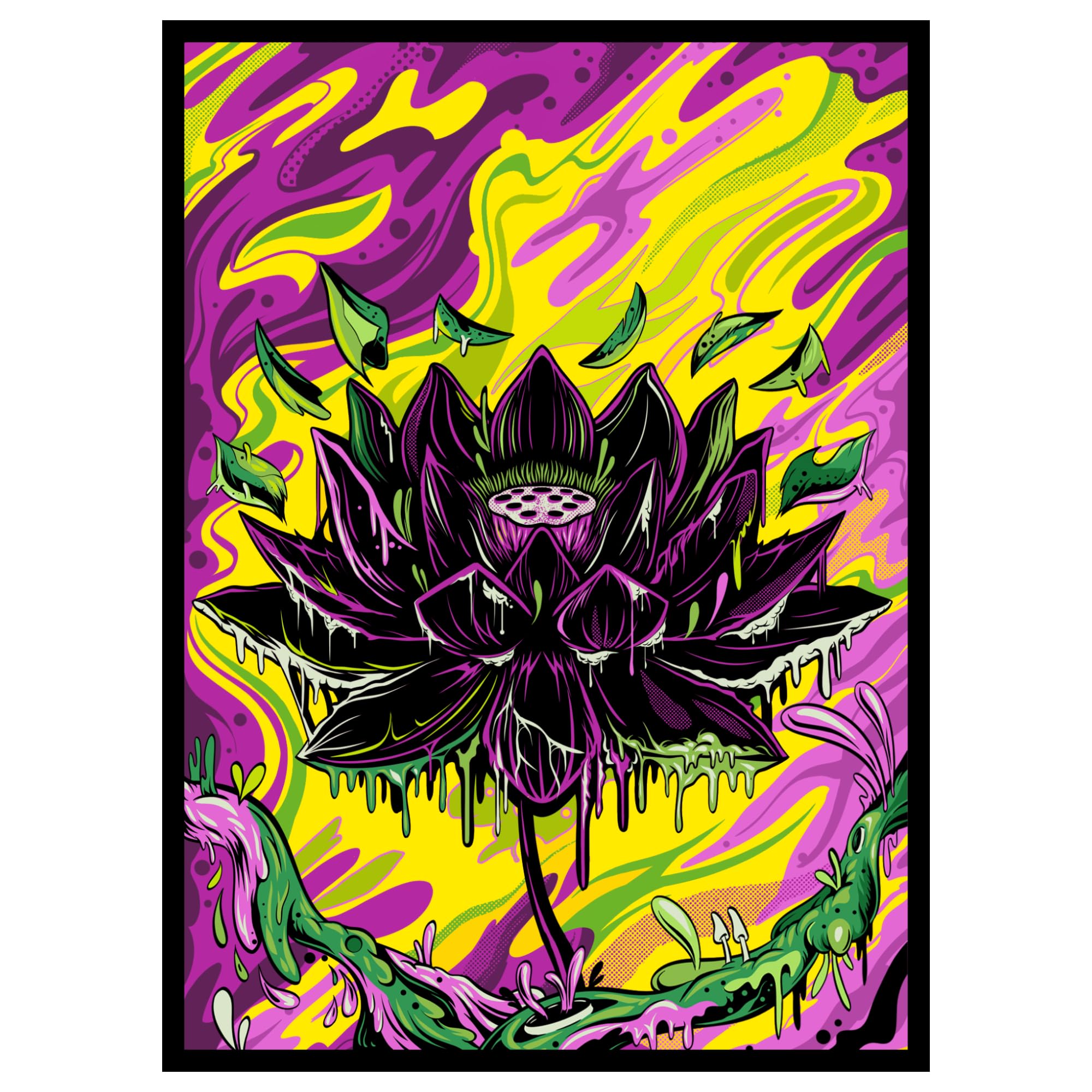 Realm Guard 100ct Matte TCG/MTG Card Art Sleeves (Melting Black Lotus)