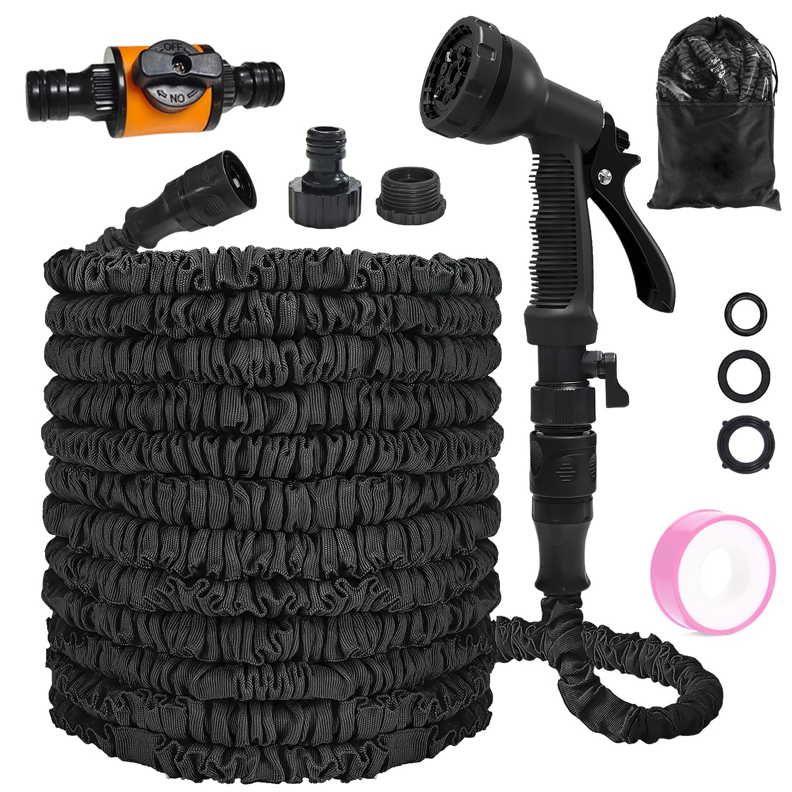 Buy 100FT Expandable Garden Hose,Flexible Hose Pipe with 3/4", 1/2" Hose Adapter, 10 Function