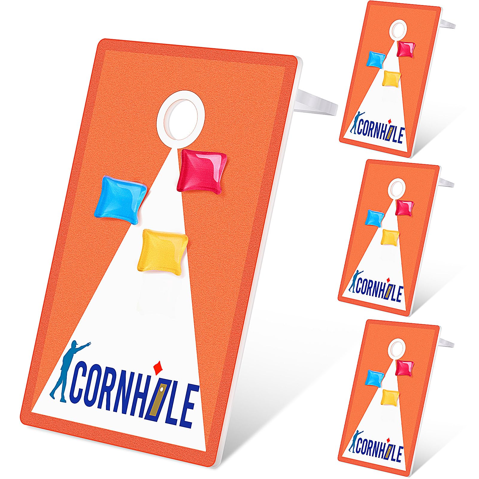 Weysat Paquete de 4 medallas divertidas de acrílico Cornhole Trophy para torneo de Cornhole, placas a granel, premios de equipo, regalos para eventos de equipo, concursos deportivos, competición