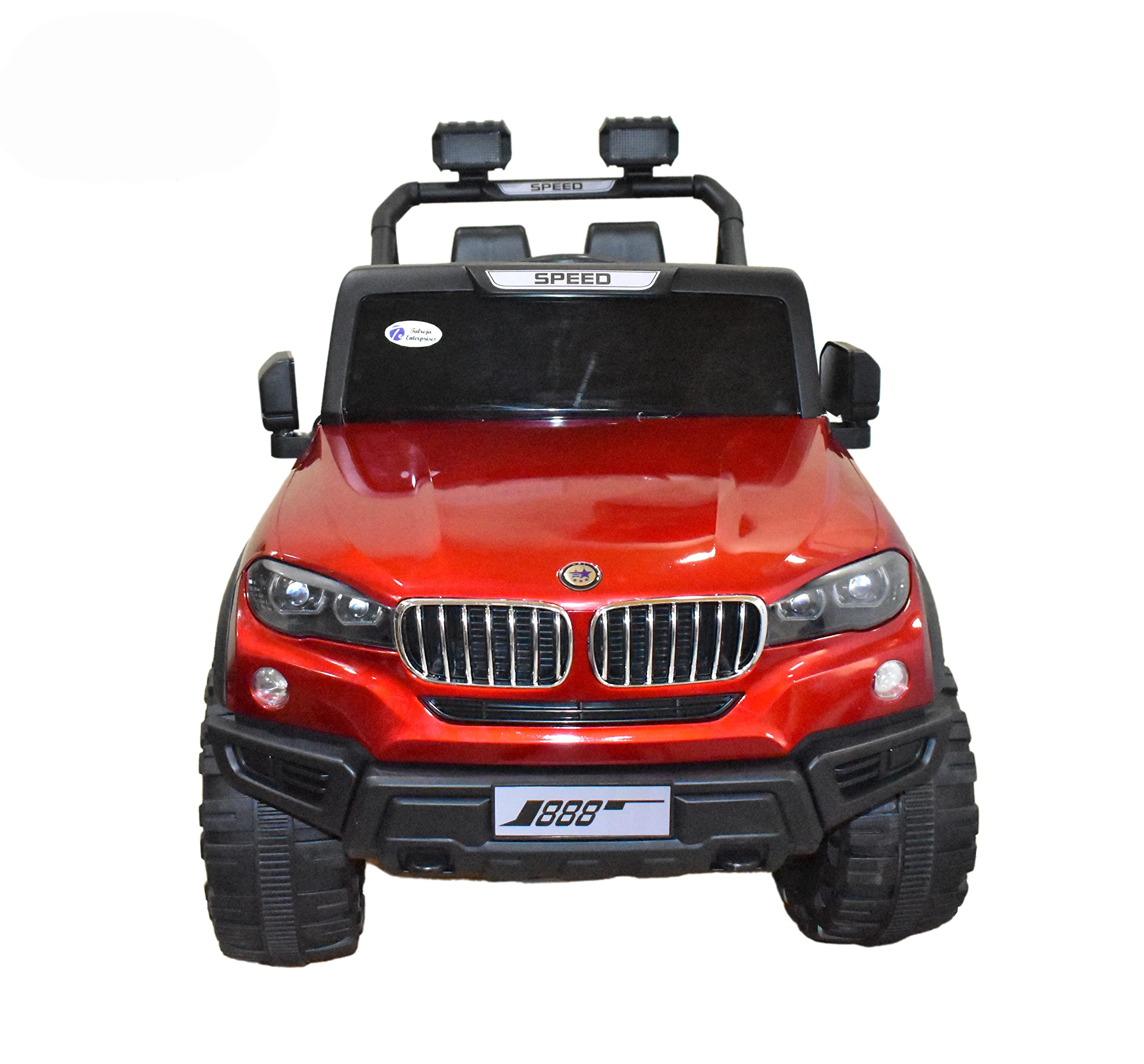 Battery Operated Ride on Jeep for Kids, 21B Double Battery Double Motor (Metallic Red)