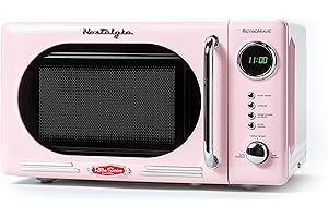 Nostalgia Retro Microwave: A Dash of Pink Perfection for Your Kitchen