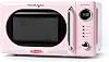 Nostalgia Retro 0.7 Cubic Feet 700 Watt Countertop Microwave Oven Pink