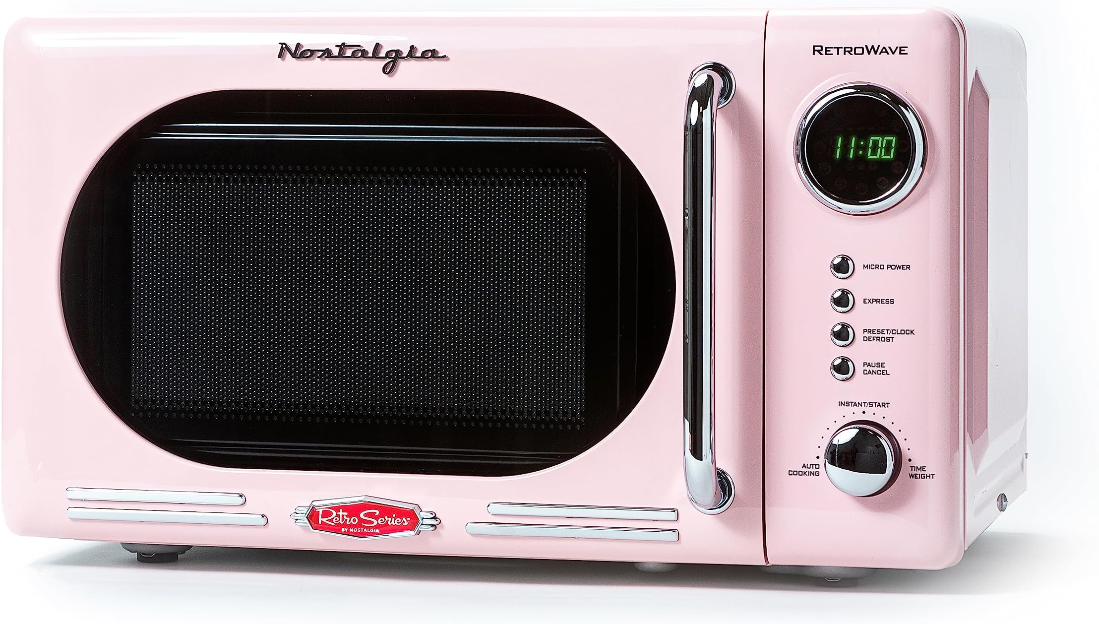 Nostalgia Countertop Microwave Oven with Easy Clean Interior - Retro Microwav...
