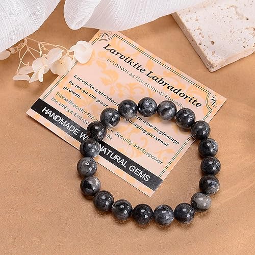 Vista 475 de MASSIVE BEADS Pulsera elástica de yoga hecha a mano con piedra natural, cristal curativo, energía, regalos para adultos unisex de 0.157 in, 0.236
