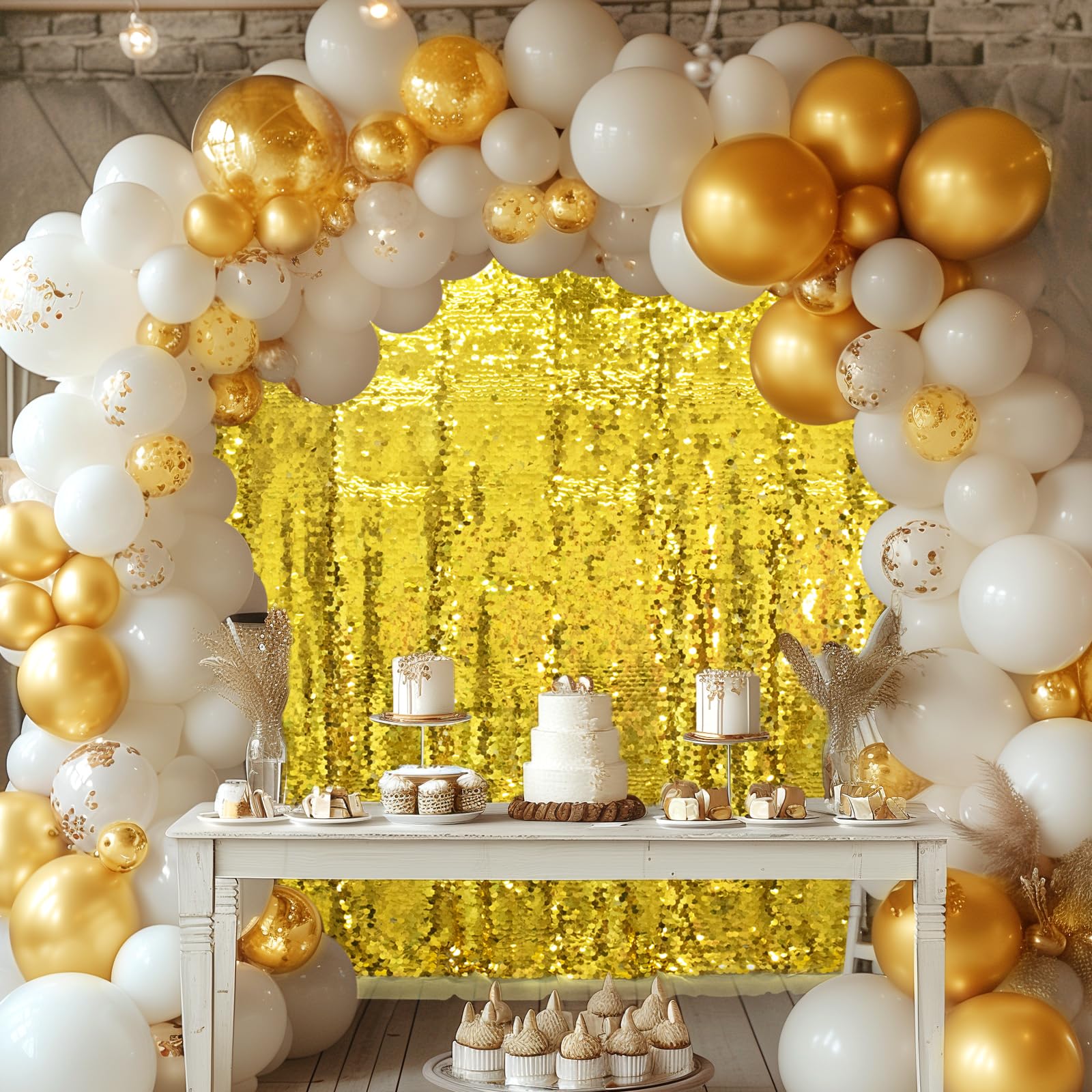 Sfondo da parete con paillettes dorate luccicanti sfondo glitter tenda per decorazioni per feste di compleanno matrimonio sfondo fotografico scintillante