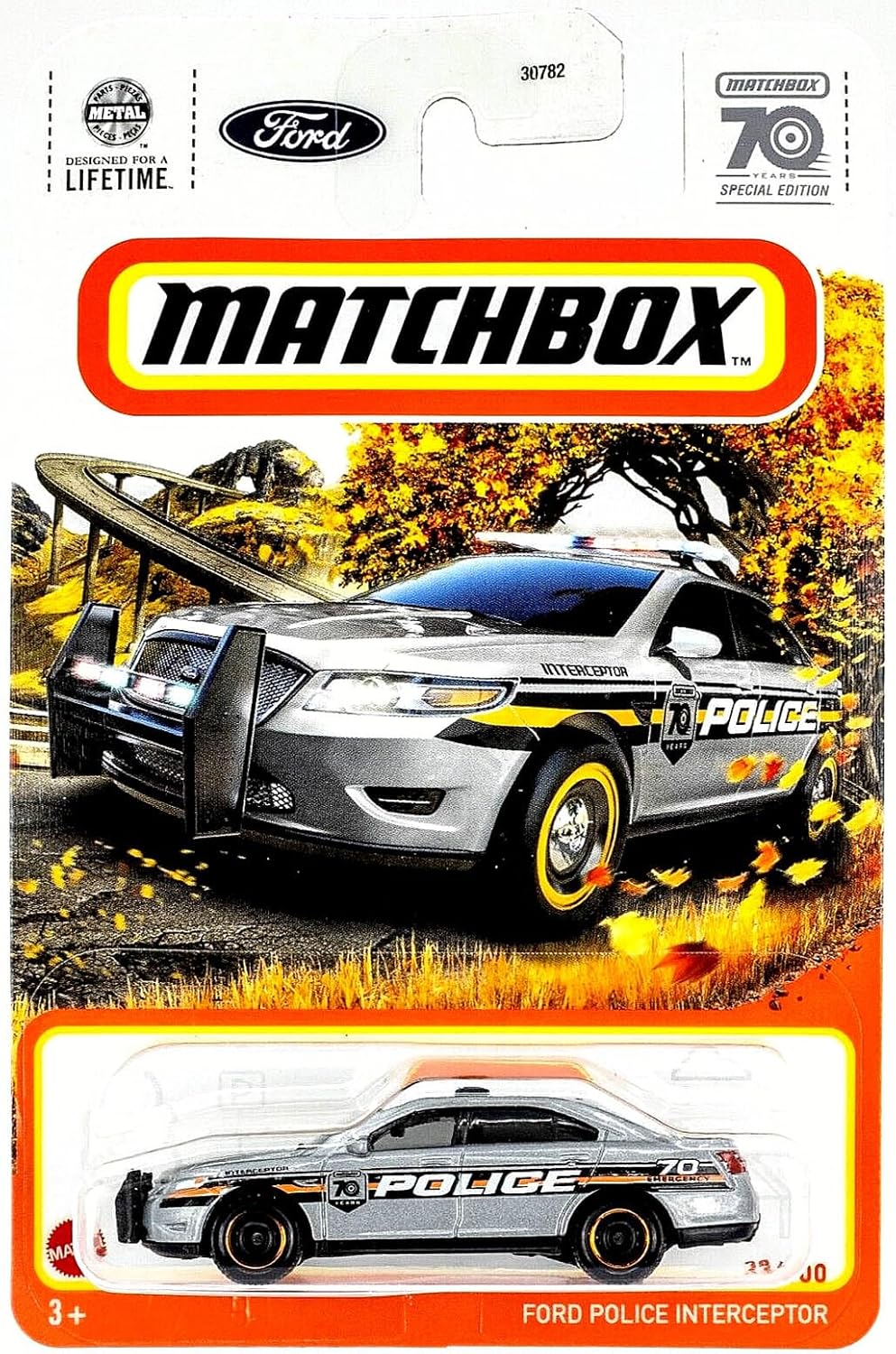 Matchbox Ford Police Interceptor Edición Especial 70 Años miniatura 1