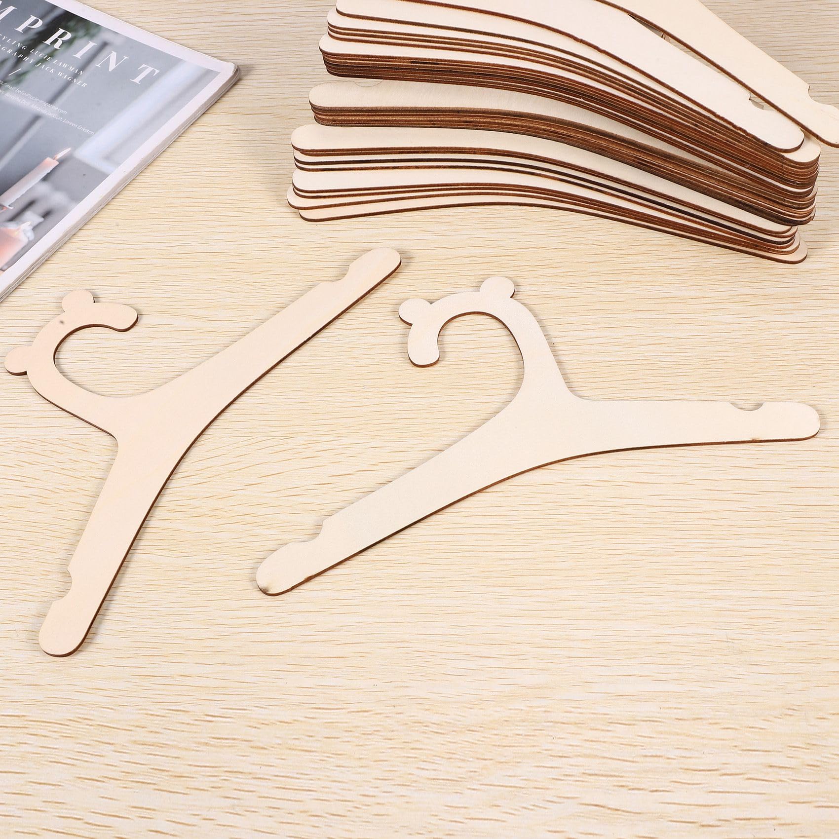 Lot de 30 cintres en bois pour vêtements de - Pour vêtements de - Pour chambre d'enfant