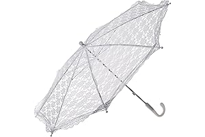 Darice Lace Embroidered Parasol for Baby Showers and Celebrations
