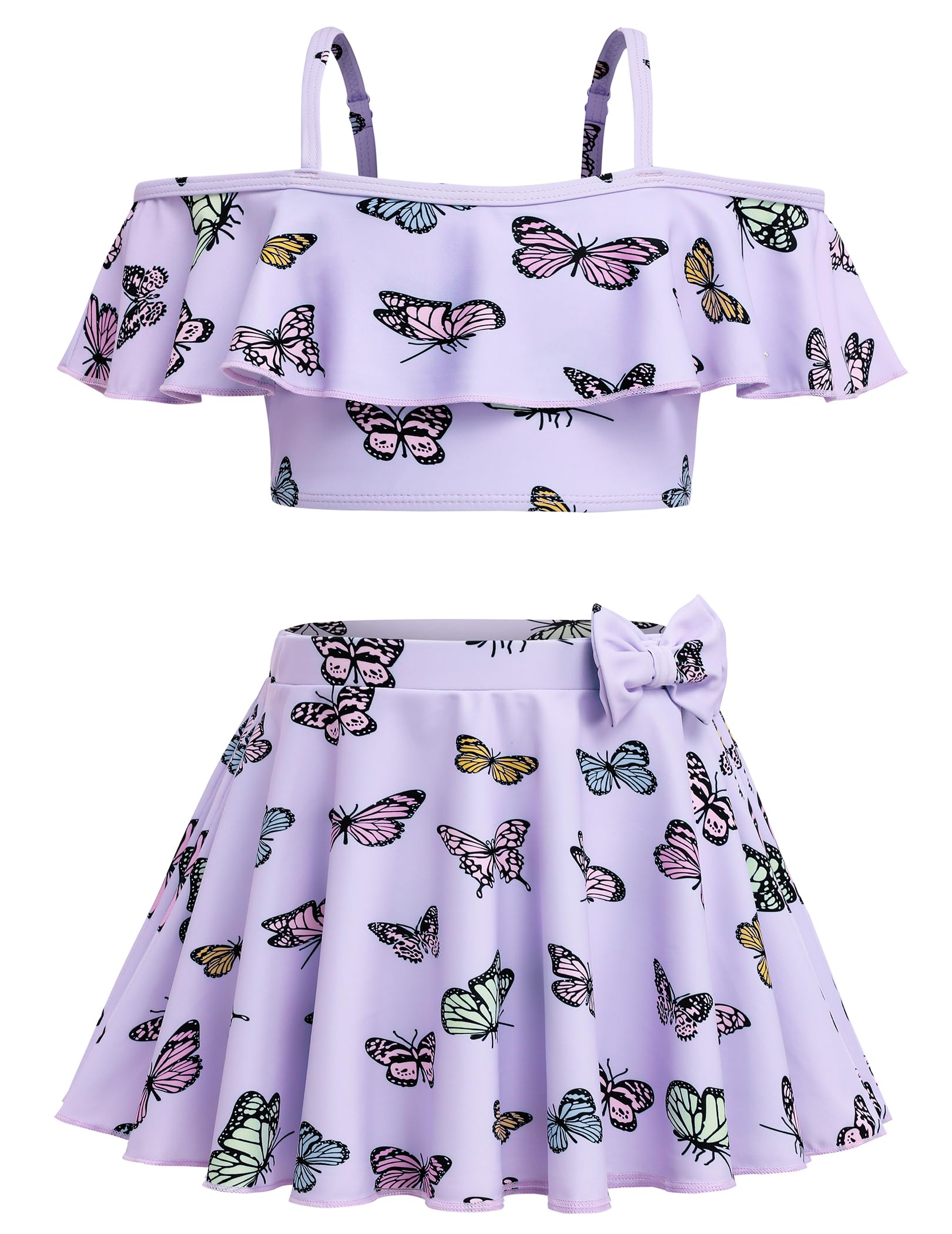 Arshiner Traje de baño de 3 Piezas para niña, Bikini, Traje de baño para Playa, Surf, Floral, Tankini, Traje de baño de 5 a 13 años