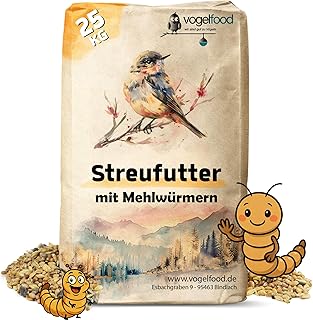25 kg Streufutter mit Mehlwürmern für Wildvögel erstklassige Zusammensetzung product image