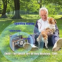 Vista 5 de Portable AM FM Radios, Retro Radios with High-Powered Speakers, Support USB Power and Solar Panels Charging.Bluetooth TF Card (Coffee)