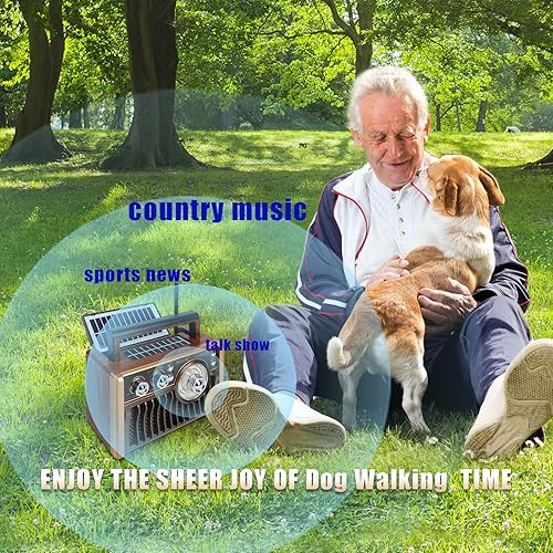 Miniatura 5 de Radios AM FM portátiles, radios retro con altavoces de alta potencia, compatible con alimentación USB y carga de paneles solares. Tarjeta TF