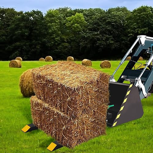 Miniatura 5 de Hasopy Horquillas de palé de 60 pulgadas, 4000 libras máximas, abrazadera en horquillas de cubo de tractor, accesorio de carga frontal resistente